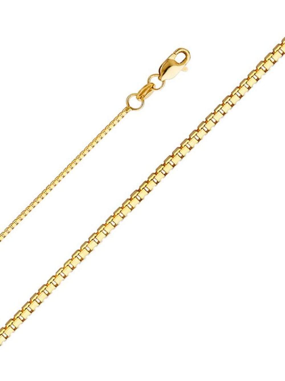 New 1mm 14K Gold Box Chain Necklace 16" inches